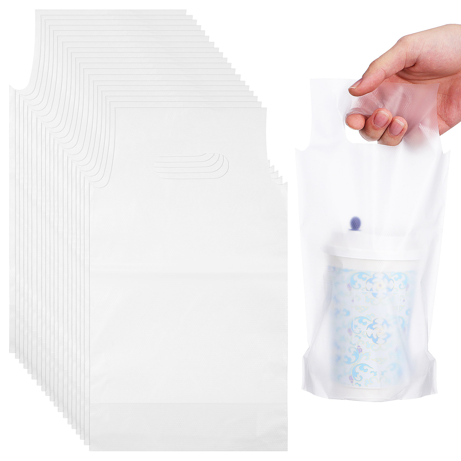500Pcs Transparent Takeout Bev - Coffee Tea With Milk recension och pris