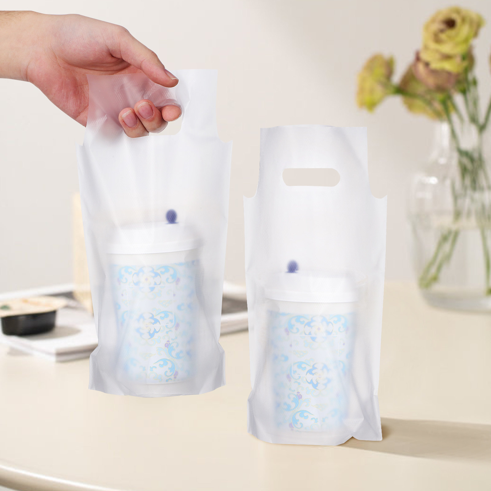 500Pcs Transparent Takeout Bev - Coffee Tea With Milk recension och pris
