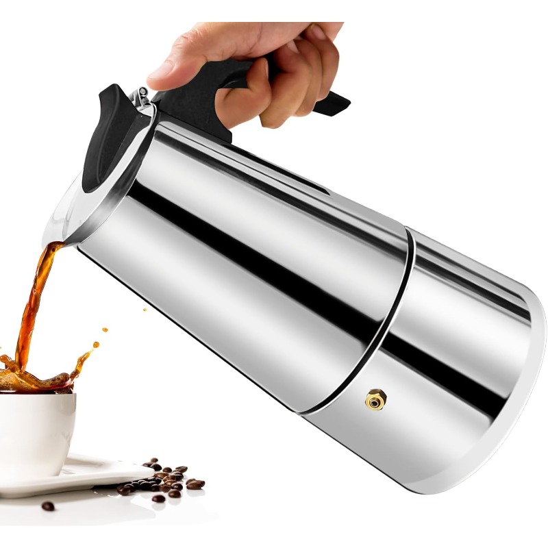 6 Cup Mocha Pot Stainless Stee - Moka Pot Stove recension och pris