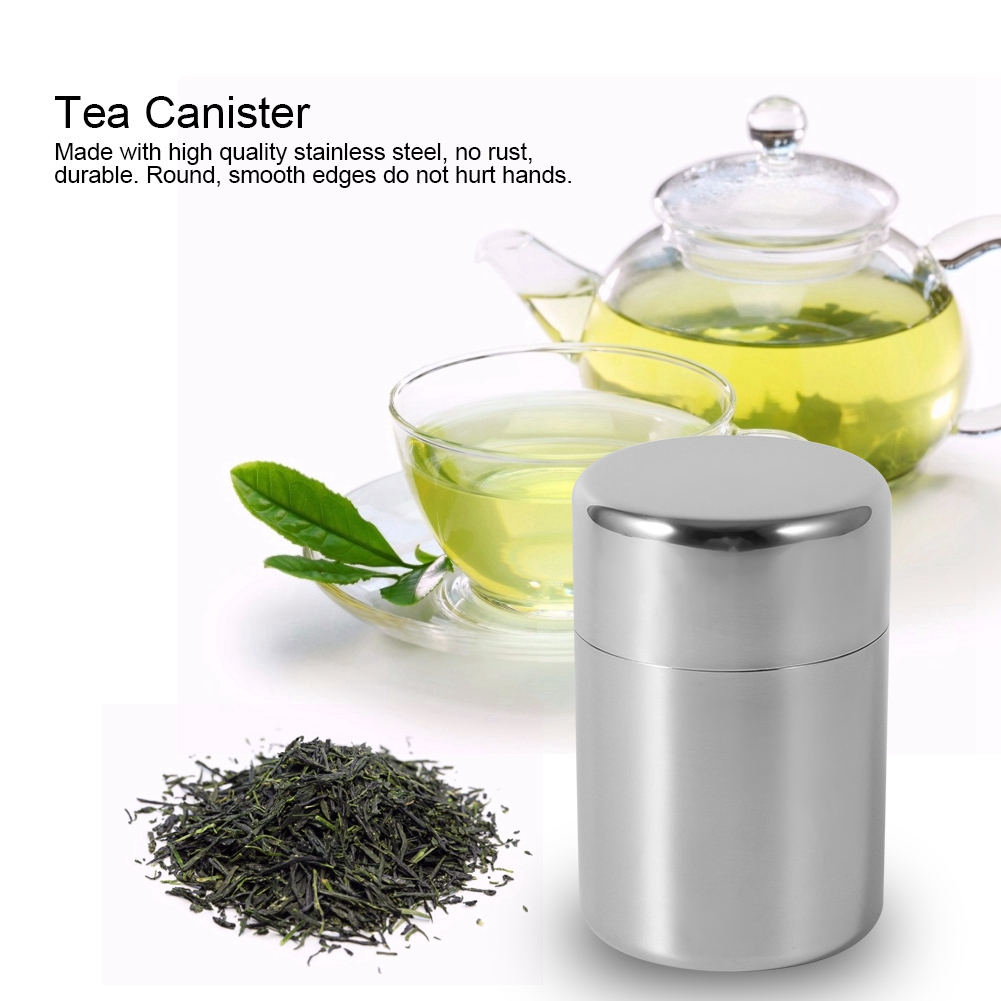 Stainless Steel Tea Leaf Tins  - Coffee Tea And Sugar Set recension och pris