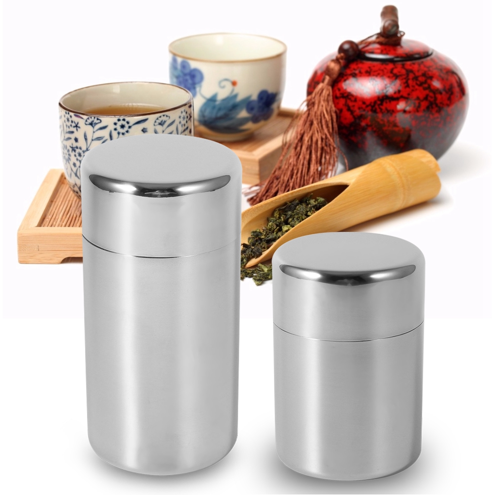 Stainless Steel Tea Leaf Tins  - Coffee Tea And Sugar Set recension och pris