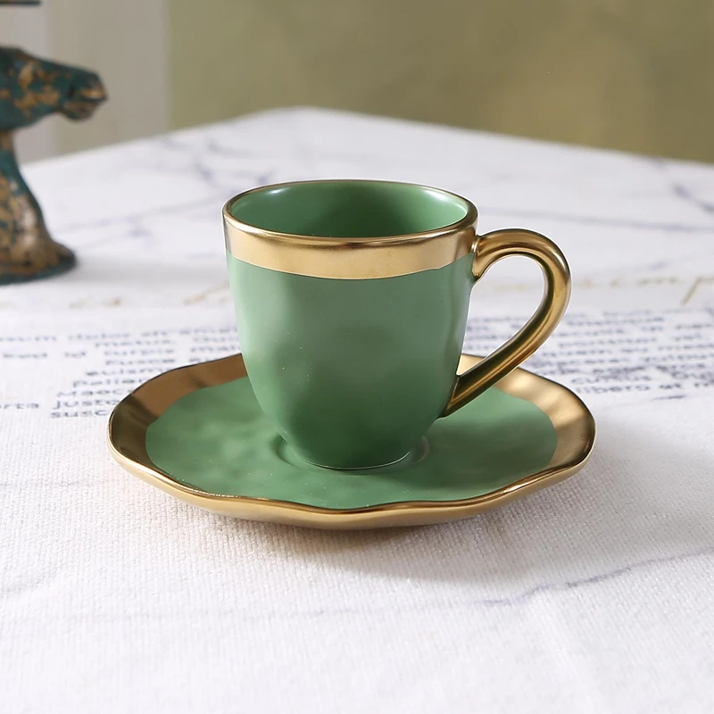 Italian colored glazed ceramic - Coffee Tea And Sugar Set recension och pris